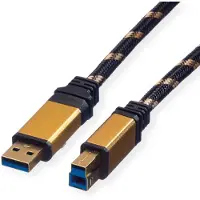 Roline USB-kabel USB 3.2 Gen1 USB-A kontakt, USB-B kontakt 1.80 m Flerfärgad Skärmad 11.02.8902