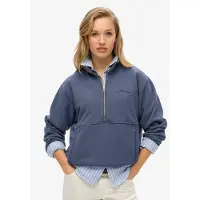 Superdry Essential Logo Oversized Tröja Med Halv Dragkedja