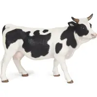 Papo Svartbrokig Ko - L: 14 cm - - One Size - Leksaksdjur