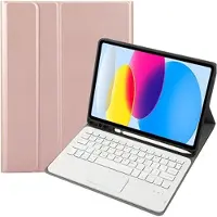 Mtp Products iPad 2022/2025 Fodral med Bluetooth-tangentbord - Roséguld