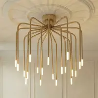 LUCANDE Taklampa Ariadne , dimbar, Mässing / guld, Vardagsrum / matsal, Metall, Modern, Taklampa