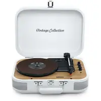 Muse MT-201 WW, Automatisk, Vit, 45,75,33 RPM, Rotations-, 3,5 mm, 10 W