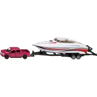 Ryhmä Hau Bil m. Båt - Ford F150 m. Motorbåt - 1:55 - Röd/Vit - - One Size - Bil