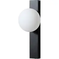 LINDBY Vägglampa , Tavrik, dimbara, Svart, Balkong, Glas, Modern