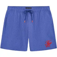 Tommy Hilfiger Underwear Badshorts 'Ithaca' blå / röd