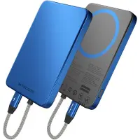 Nitecore POCKET 5 Magnetic Ultra Thin Power Bank, Cobalt Blue, power bank, 5000mAh