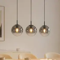 LUCANDE Taklampa , Veloura, dimbara, Grå, Vardagsrum, Glas, Design