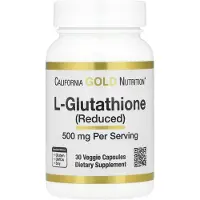 California Gold Nutrition , L-Glutation (Reducerad), 500 mg, 30 Veggie Kapslar