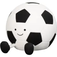 FISCHER&HONSEL GMBH LED-batterilampa Fotboll Kalle, vit-svart, längd 14 cm Fußball dimbar, Vitt / opal, Barnrum