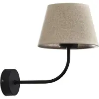 TK Lighting Vägglampa Chicago , dimbar, Creme / bärnsten, Vardagsrum / matsal, Textil / tyger / siden, Vägglampa, vägglampa inomhus