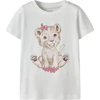 Name it T-shirt 'NMFHerta' beige / gran / magenta / vit
