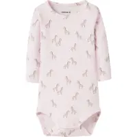 Name it Body l/ä - Rib - Bomull/Modal - NbfHalena - Vagga Rosa - - 56 - Body L/Ä