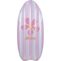 Swim Essentials Luftmadrass - Uppblåsbar surfbräda - Rosa Flower - - One Size - Baddjur