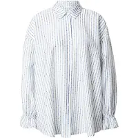 American vintage Blus 'ZIVOW' blå / svart / naturvit