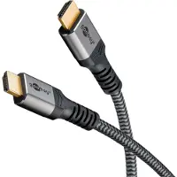 Goobay 64997, 10 m, HDMI Typ A (standard), HDMI Typ A (standard), 18 Gbit/s, Svart, Silver
