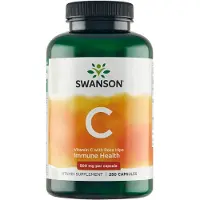 Swanson Health C-500, C-vitamin med nypon, 250 kapslar
