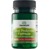 Swanson Health , Oral Probiotikformel - Naturlig Hallon, 3 Miljard CFU, 30 Smakbara Tabletter