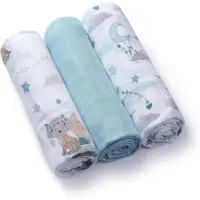 Babyono 397/12 bambu-dressingar 3 st blå