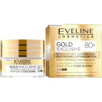 Eveline Cosmetics Eveline Gold Lift Expert 80+ återuppbyggande kräm-serum dag & natt, 50 ml
