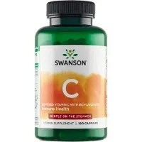 Swanson Health , Buferrat Vitamin C med Bioflavonoider, 100 Kapslar