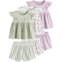 Next Pyjamas ljusgrön / syrén / knallröd / vit