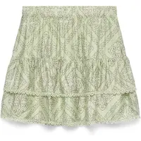 Vero Moda Kjol 'VMBLISS' mörkbrun / pastellgrön