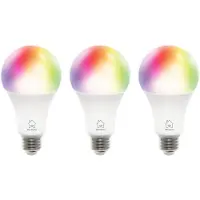 Deltaco Smart Home LED-lampor, RGB, E27, A60, 3-pack