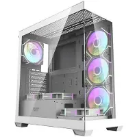 Darkflash Datorchassi DS900 (vit) + 7 ARGB-fläktar