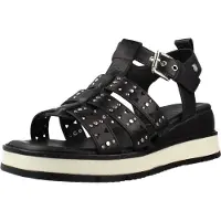 Carmela för kvinnor. 16325203-NEGRO Sandaler i läder 163252 svart (39), Hud, 3 till 5 cm, Spänne, Casual