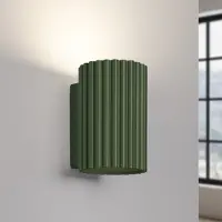 Sollux Vägglampa , ALORA, dimbara, Grön, Vardagsrum, Aluminium