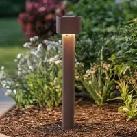 Arcchio LED pollare Milten , Brun / rost, Aluminium / grå / zink, Modern, LED-utomhuslampa