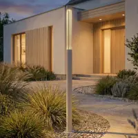 LINDBY Utomhusbelysning , Fjorya, Grå, Terrass, Aluminium, Modern