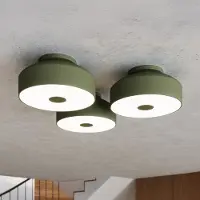 Sollux Taklampa CLARO , dimbar, Grön, Vardagsrum / matsal, Metall, Taklampa