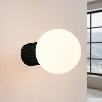 Sollux Vägglampa , ORBI, dimbara, Svart, Badrum, Aluminium