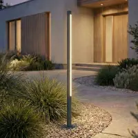 LINDBY LED pollare Liravel , Svart, Aluminium / grå / zink, Modern, LED-utomhuslampa