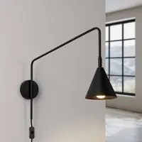 Sollux Vägglampa , LYS, Svart, Vardagsrum, Metall, Skandinavisk