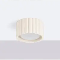 Sollux Taklampa RIBLA , dimbar, Creme / bärnsten, Vardagsrum / matsal, Aluminium / grå / zink, Taklampa