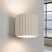 Sollux Vägglampa , RIBLA, dimbara, Beige, Vardagsrum, Aluminium