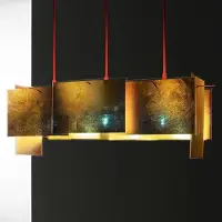Ingo Maurer Taklampa , 24 Karat Blau M, dimbara, Guld / mässing, Vardagsrum, Plast, Design