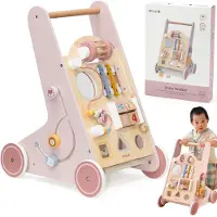 Viga Toys VIGA PolarB trä-gåvagn/drivvagn (rosa)