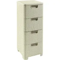 Curver hylla med 4 lådor STYLE creme