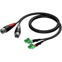 Procab CLA834 - Ljudkabel - XLR3 hane till 3-stifts terminalblock - 1 m - skärmad