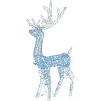 vidaXL Juldekoration renar akryl 2 st 120 cm kallvit