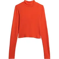 Superdry för kvinnor. W6011737A Långärmad t-shirt med öppen rygg orange (XS), Casual, Lång ärm