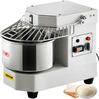 Vevor kommersiell degmatmixer Spiral degmixer med 8,5 Qt rostfri stålskål