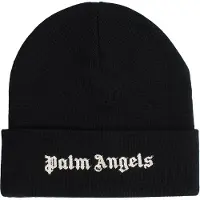 Palm Angels Herr- och damstickad mössa med broderad logga PWLC014F23FAB0011001