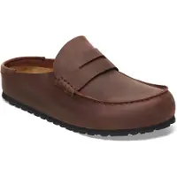 Birkenstock för män. 1029617 Loafers i läder Naples Wrapped (Normal passform) mörkbruna (45), Hud, Karta, Ingen, Casual