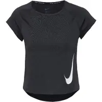 Nike Funktionstopp 'TEMPO SWOOSH' svart / vit