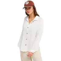 Roxy - Varumärken - Morning Shine Shirt Coconut Milk för UnisexBomull - Storlek M - Beige