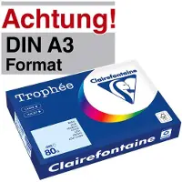 Clairefontaine 80g A3 papper | azurblå | 1881PC | 500 ark [5,2kg]